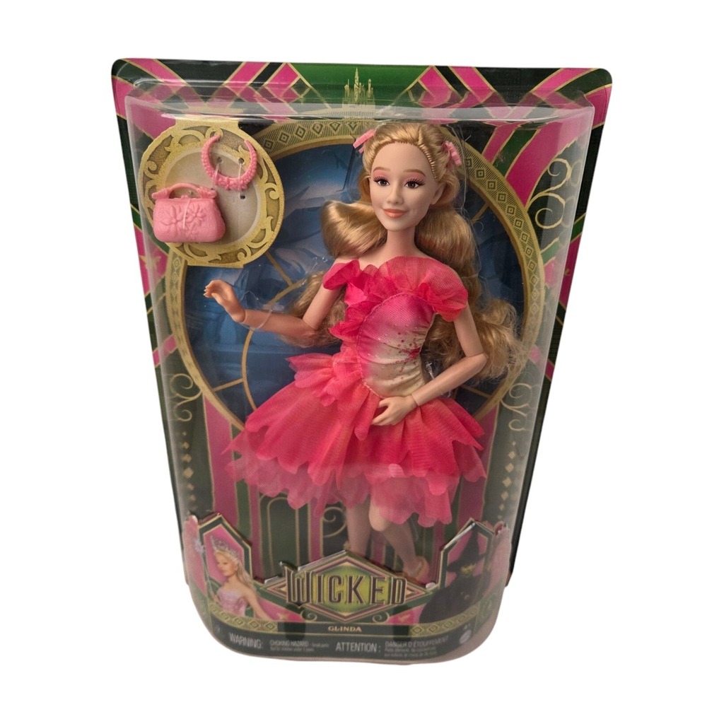 Collectible Mattel Wicked Movie Glinda Fashion Doll Rare Error URL MISPRINT New